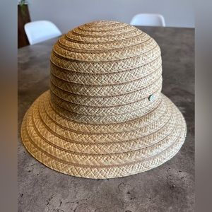 Jones New York Woven Braided Straw Bucket Hat